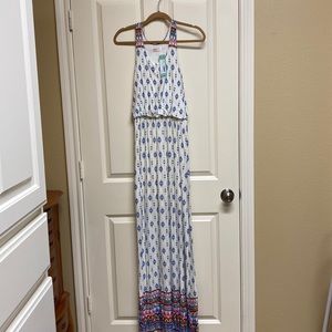 Renee C - Reyna Graphic Print Maxi Dress (blue)